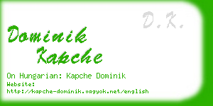 dominik kapche business card